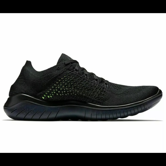 Nike Free RN Flyknit 2018 Black Shoes 942838 002 - Picture 3 of 8